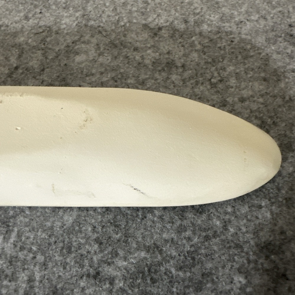 Carnevale McCarty of Memphis Signed White Pottery 16" Olive Boat Dish MCM - Picture 6 of 9